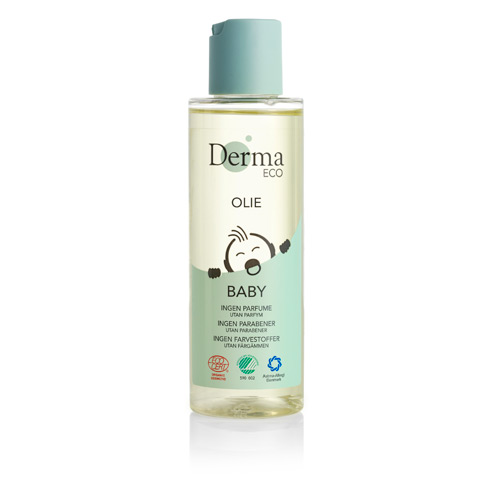 Derma Eco Økologisk Baby Olie 145 Ml - Blødgørende Pleje