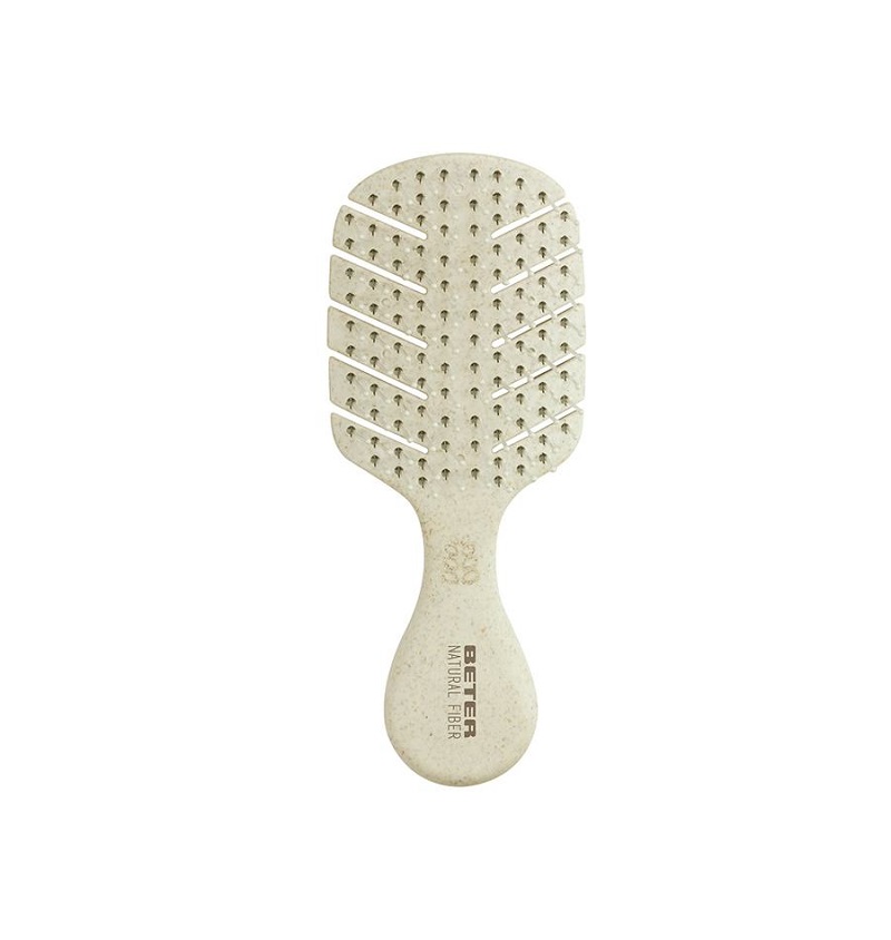Beter Natural Fiber   Detangling Hårbørste Mini   Beigefarvet