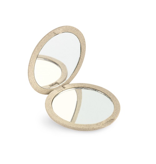 Beter Natural Fiber   Lommespejl Beigefarvet